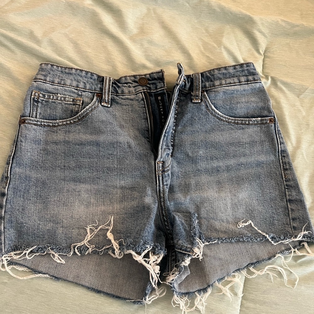 Lucky Brand “Lucky Pins” Distressed Jean Shorts